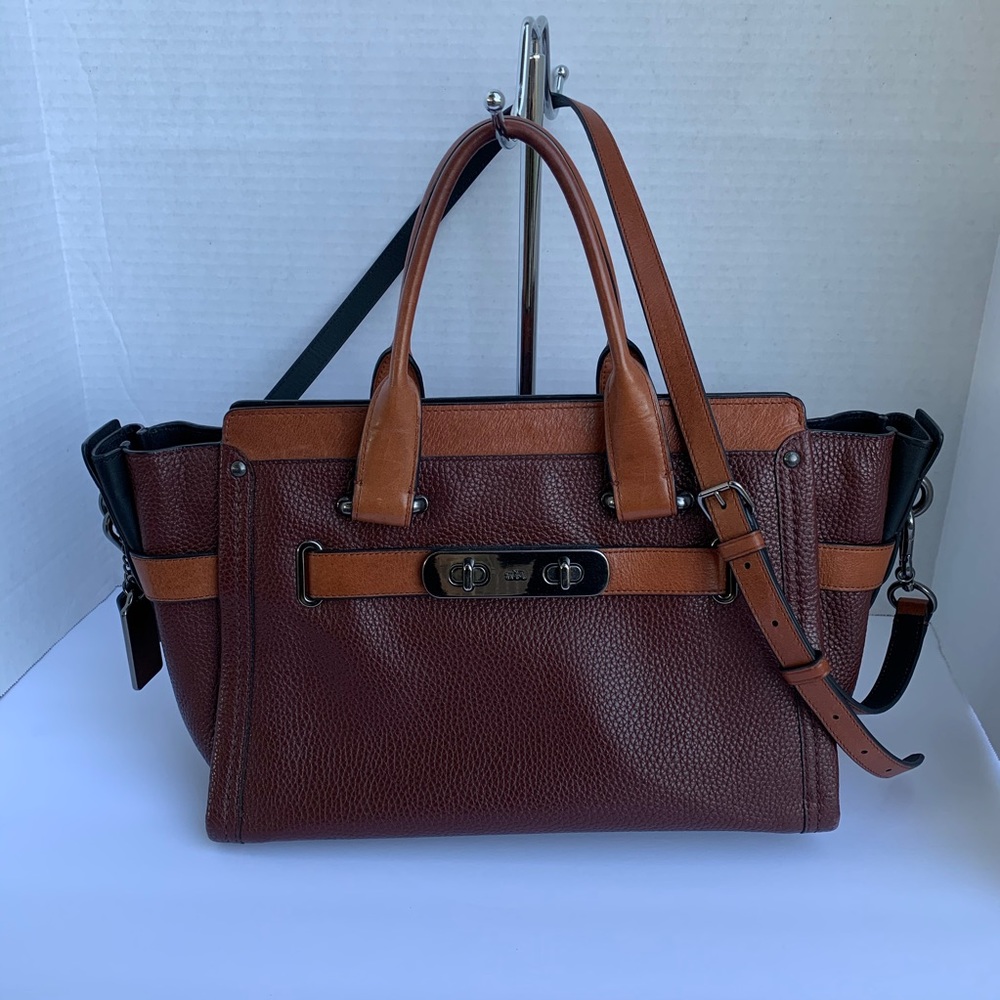 SOLD Coach Swagger 37 Colorblock Ginger